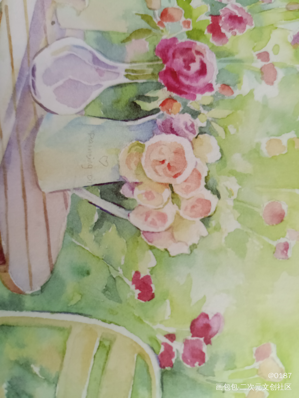 小花园_手绘水彩绘画作品