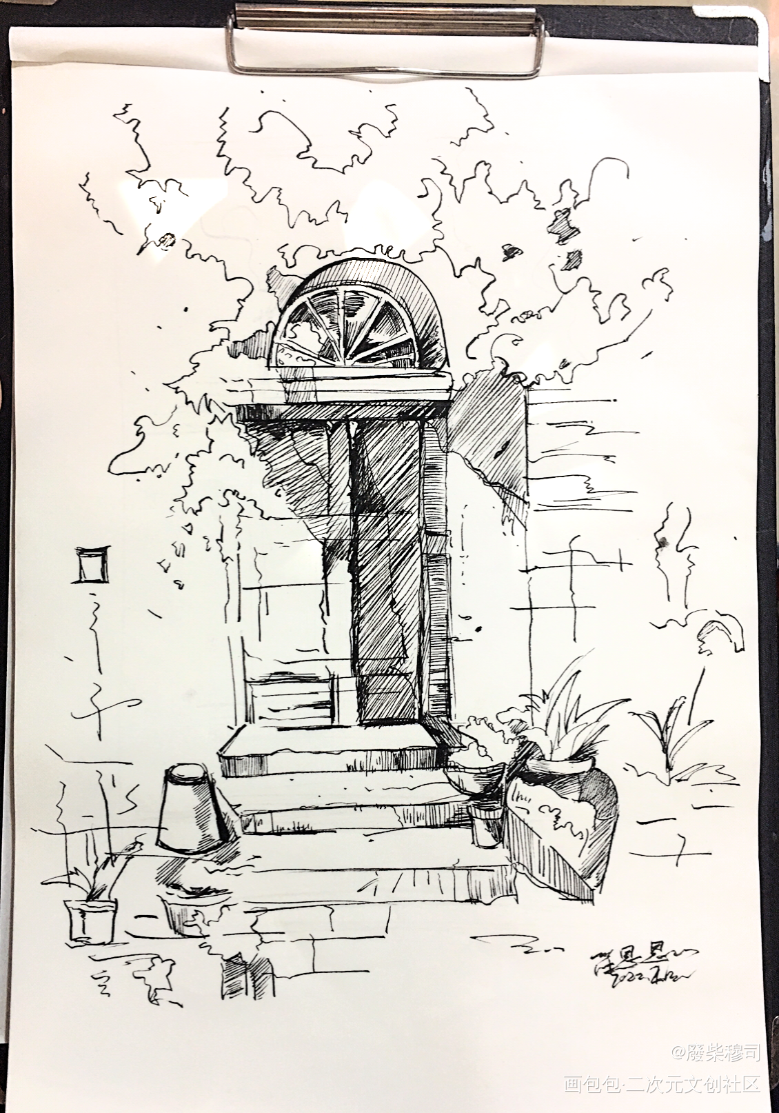 春日记忆_手绘场景绘画作品