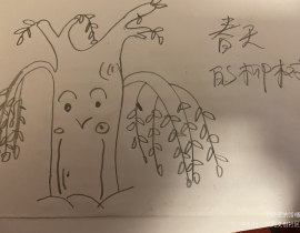 春天的柳树_绘画作品