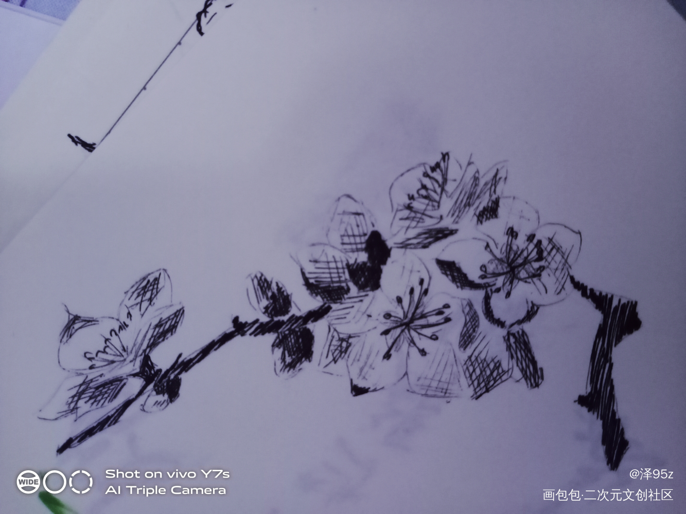 打卡第二天_黑白简笔绘画作品