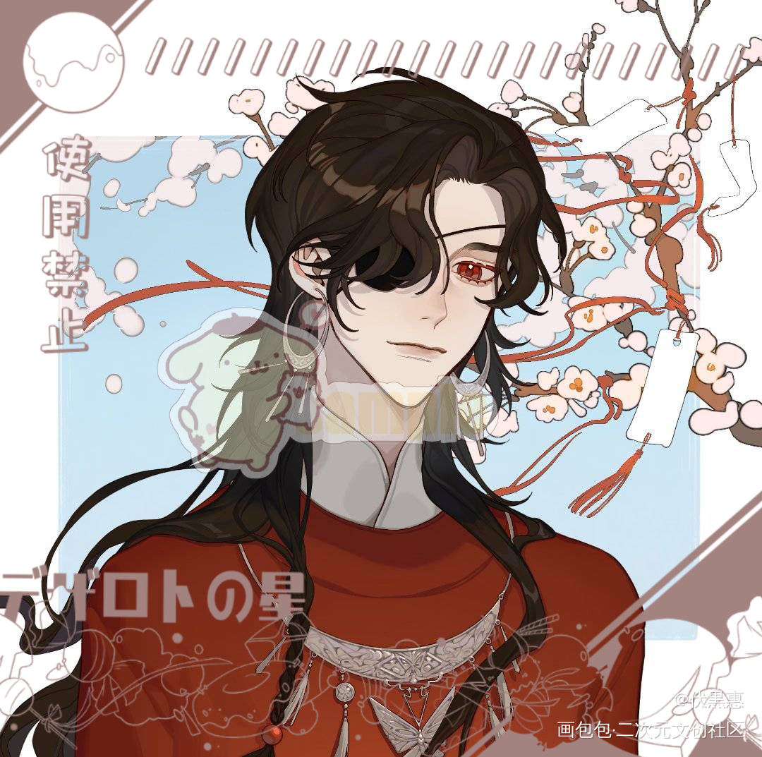浅发一下吧_天官赐福绘画作品