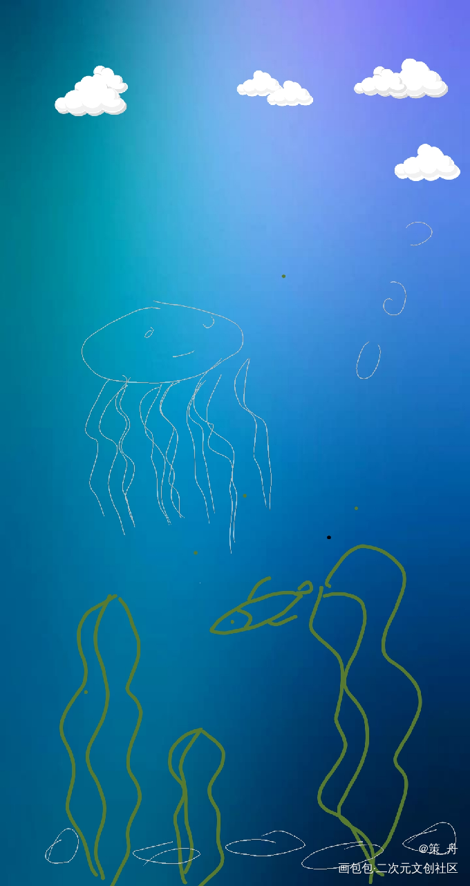 春天的海洋_平涂绘画作品