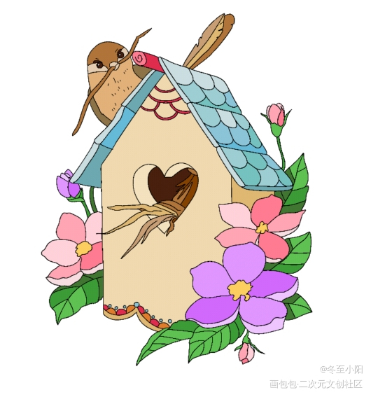 万物复苏_平涂绘画作品
