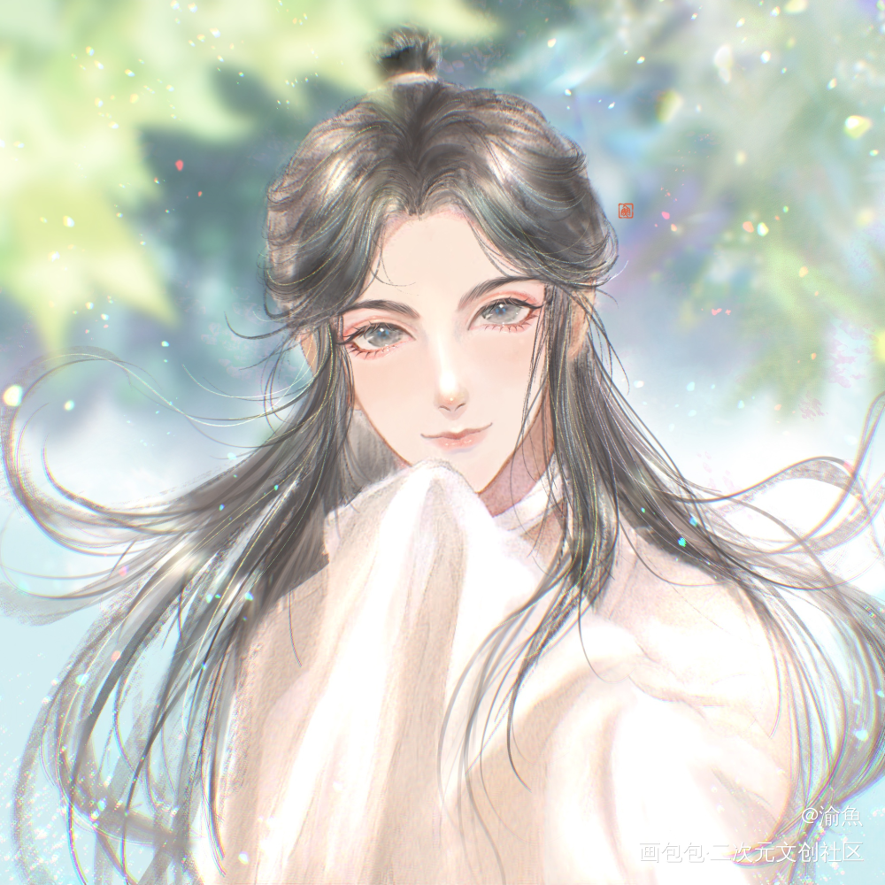 太子殿下_天官赐福花怜谢怜花城谢怜古风半厚涂水彩头像唤醒春日主题打卡绘画绘画作品