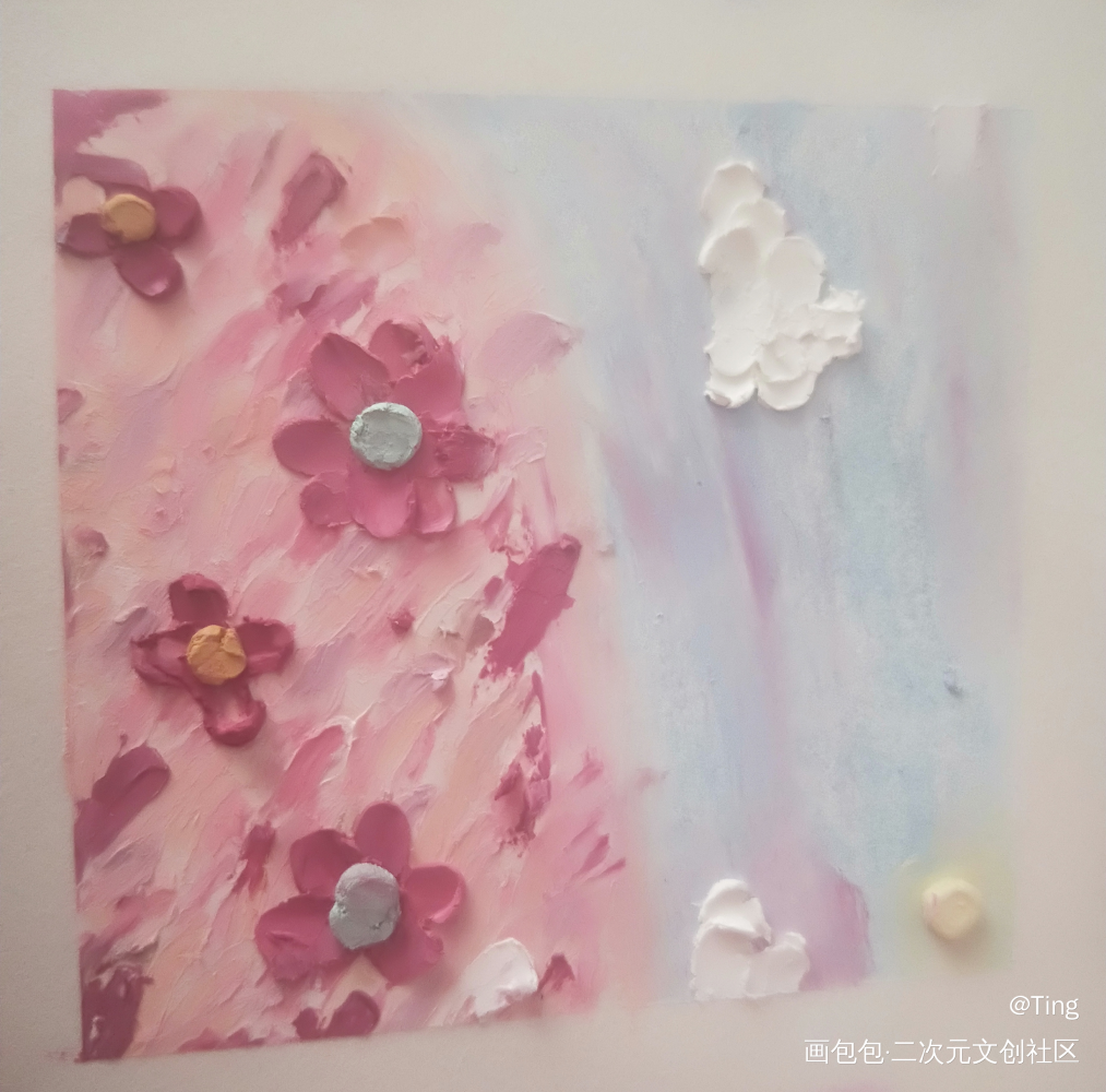 _重彩油画棒绘画作品
