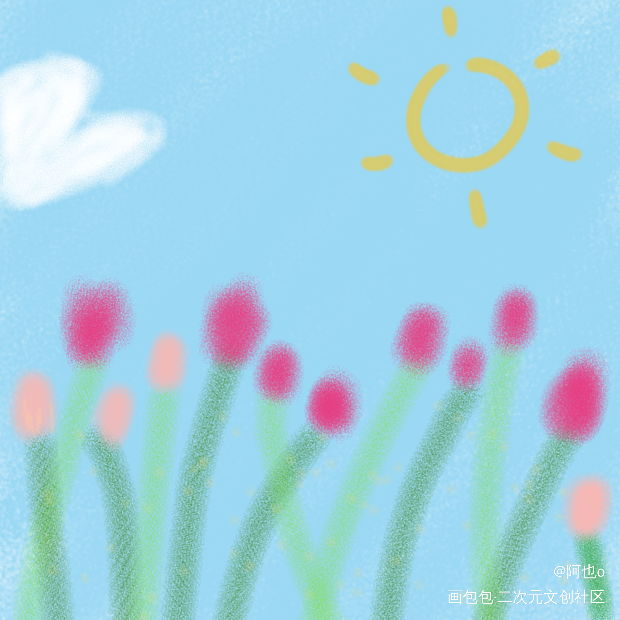 春日_绘画绘画作品