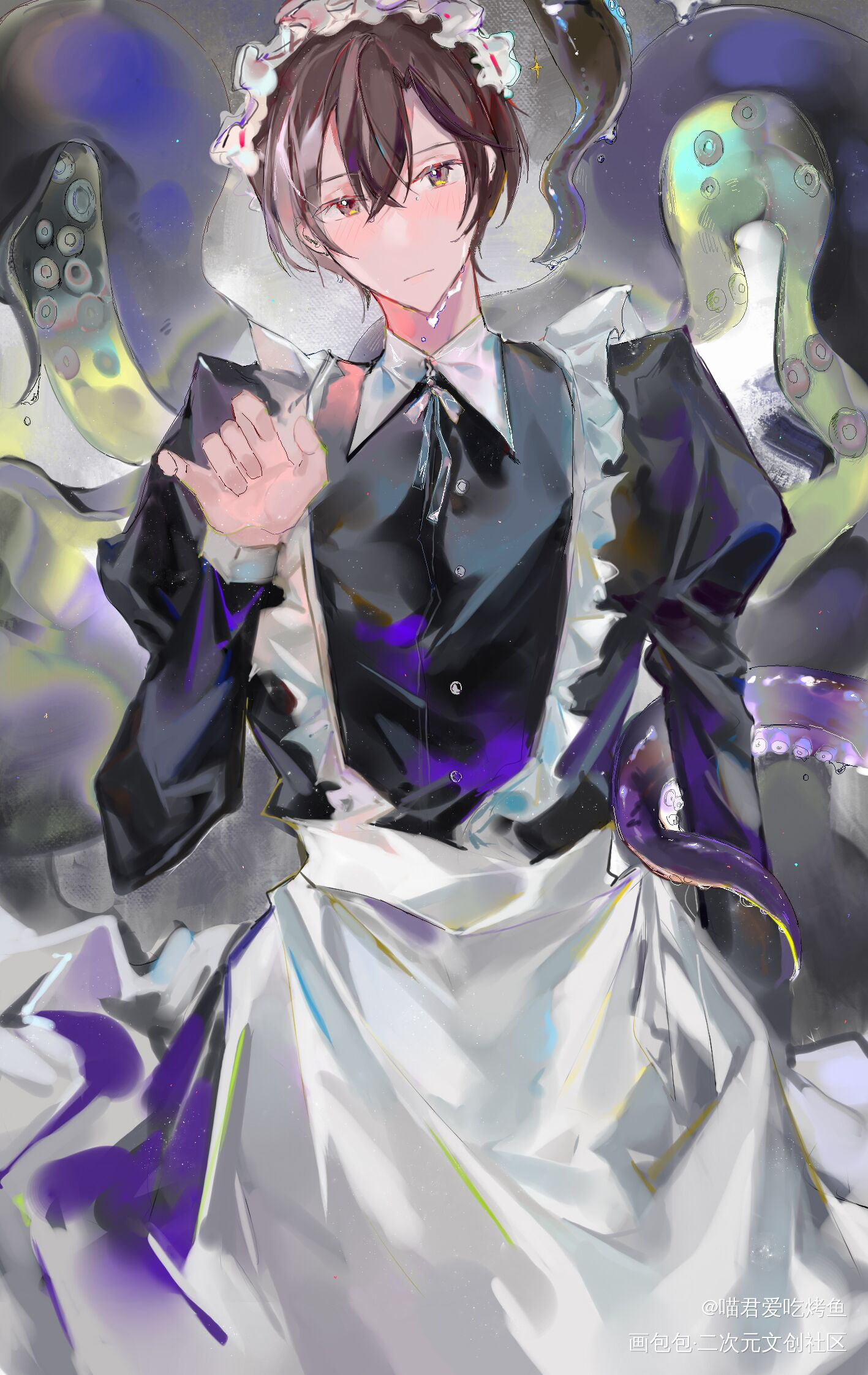 章鱼小女仆_全职高手all叶叶修绘画作品