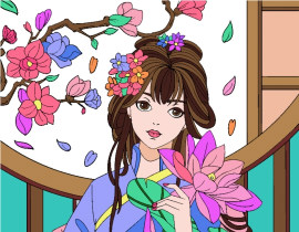 赏春_绘画作品