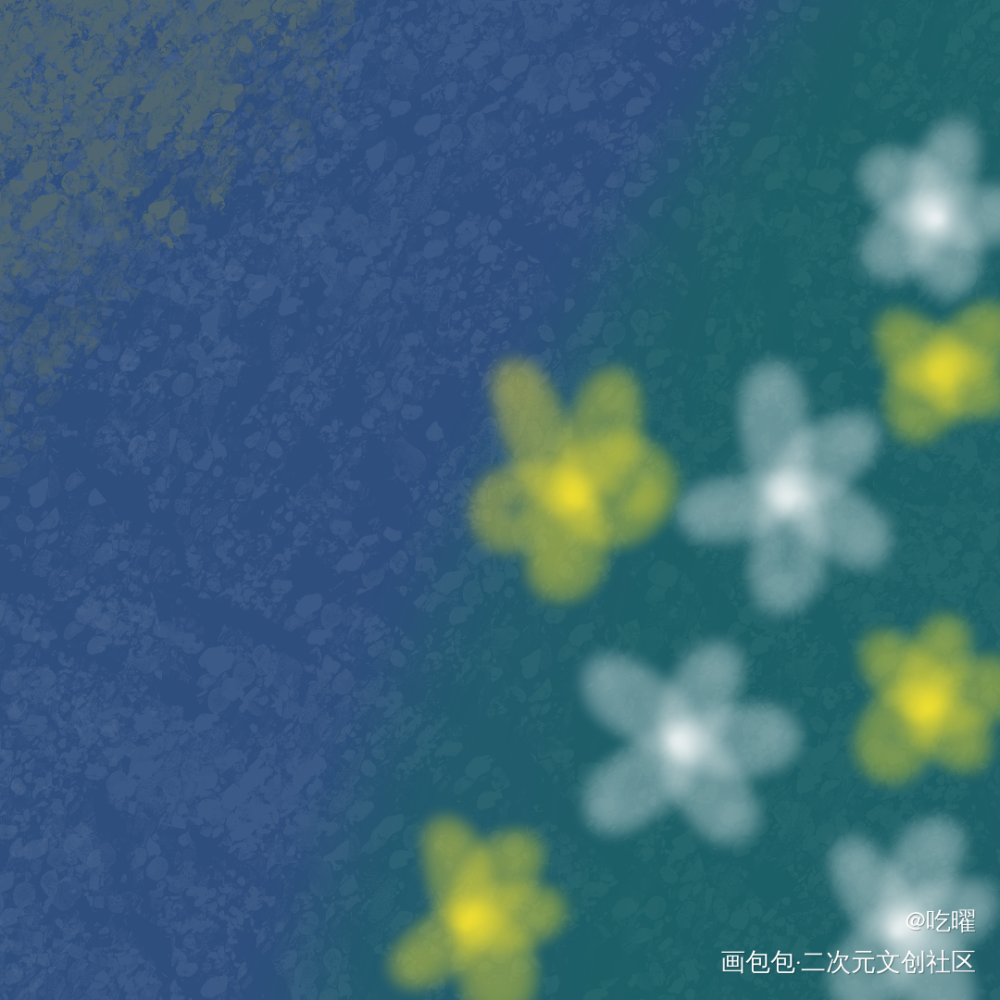 春天的夜晚_摸鱼页绘画作品