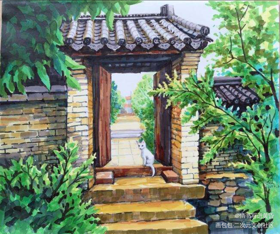 猫_摸鱼页绘画作品