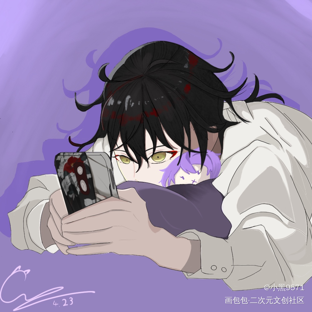 daddy^o^！！！_虚拟主播彩虹社板绘涂平涂voxshotovoxakumavox指绘绘画作品