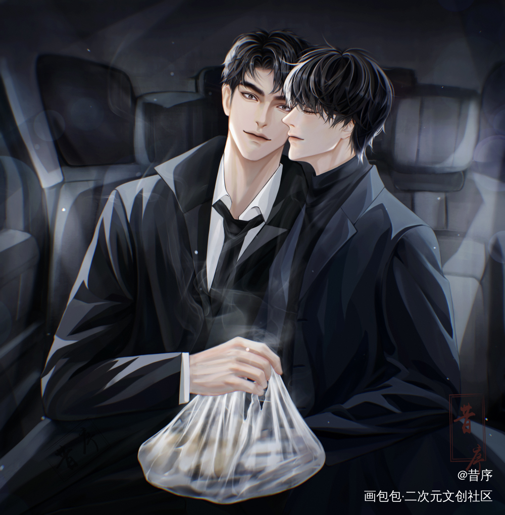 贴贴_破云严l江停绘画作品