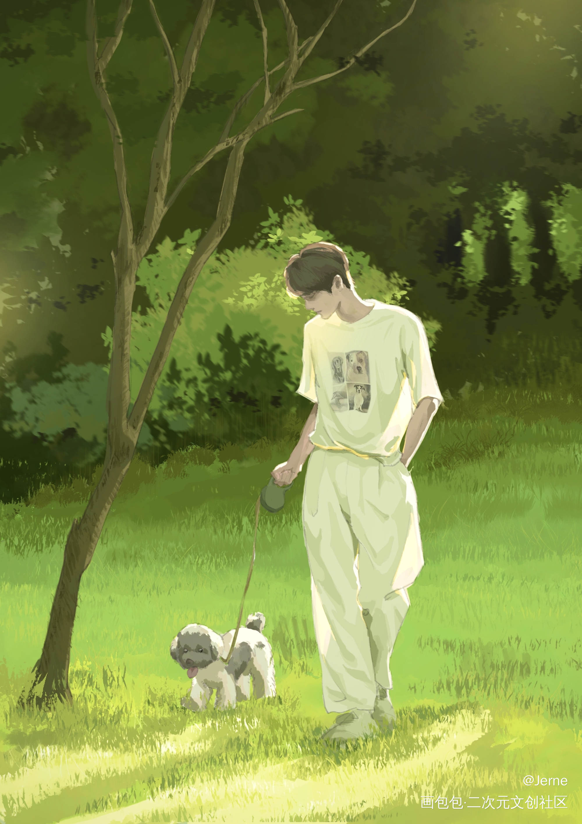 鞫为茂草 枉于春天_板绘涂绘画作品