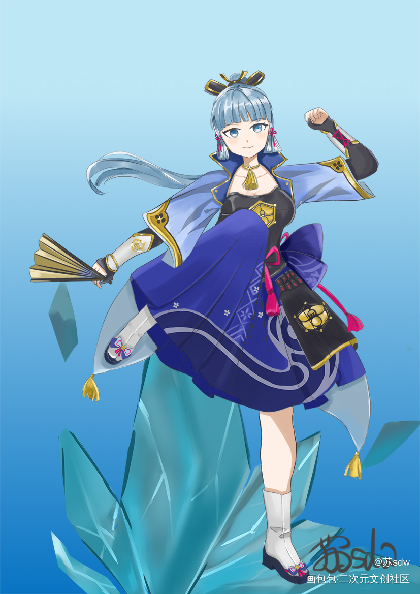 神里绫华_原神同人绘画绘画作品