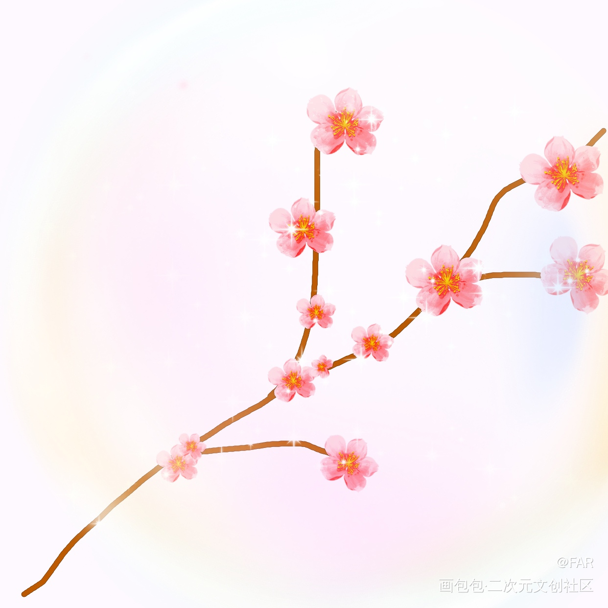 _平涂风景绘画作品