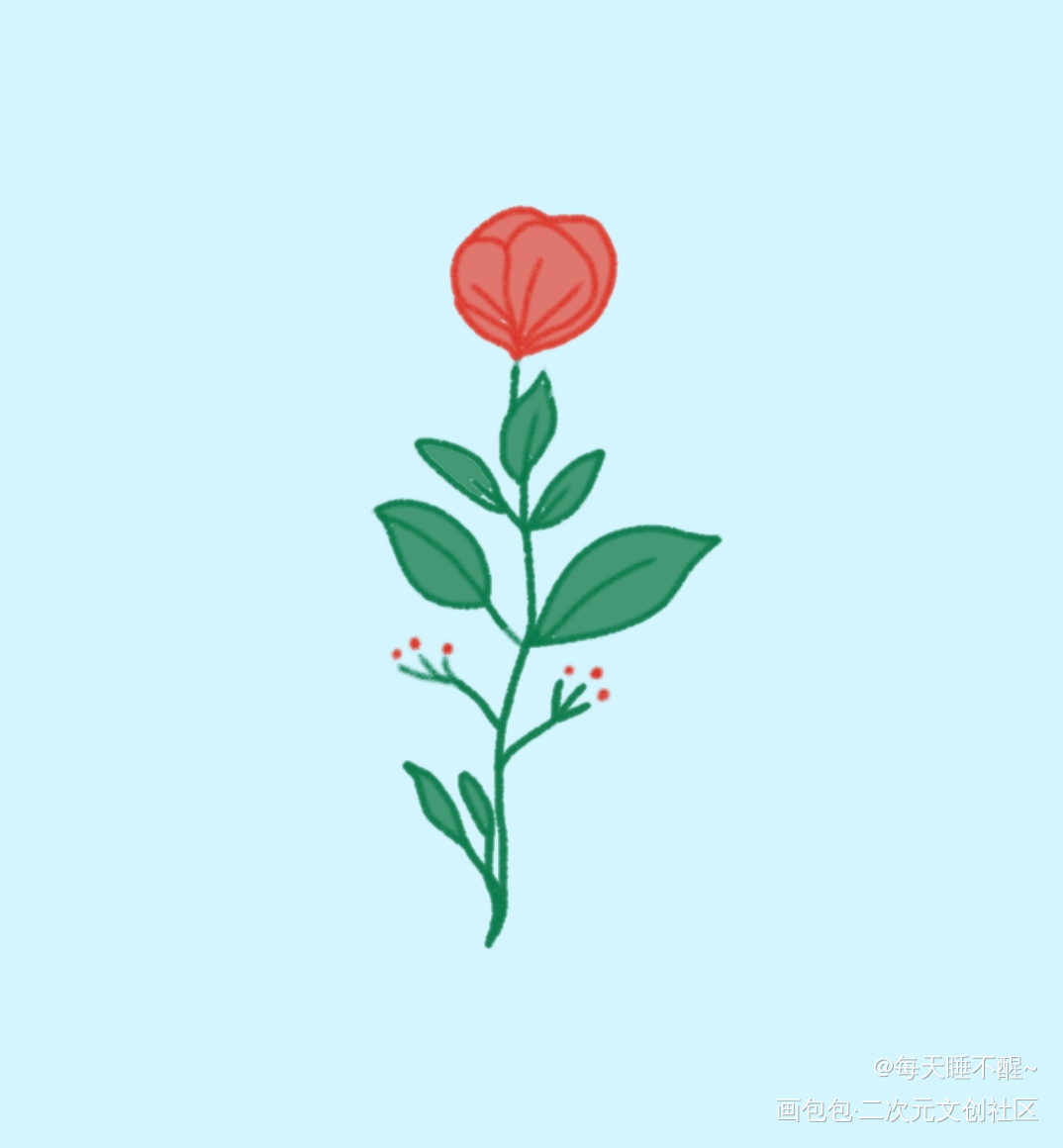 花花_唤醒春日主题打卡绘画作品