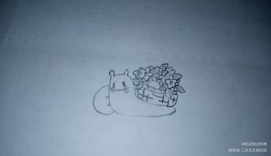 蜗牛_手绘Q版动物绘画作品