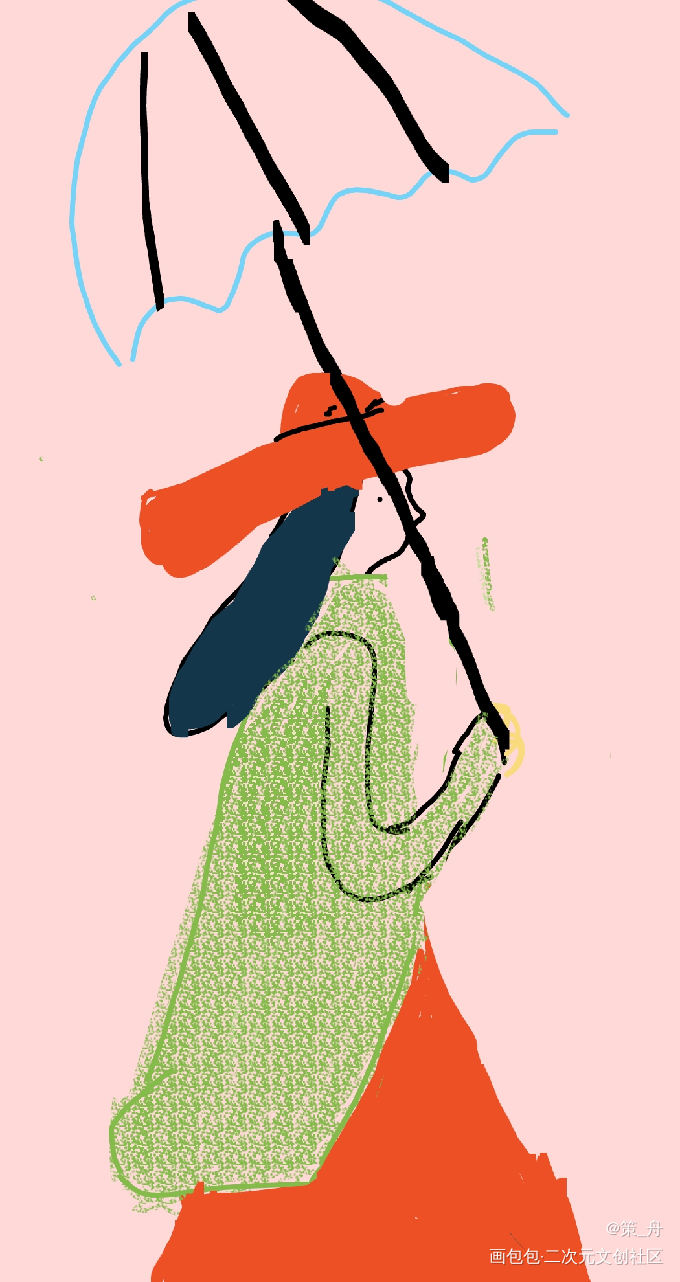 少女与海_摸鱼页绘画作品