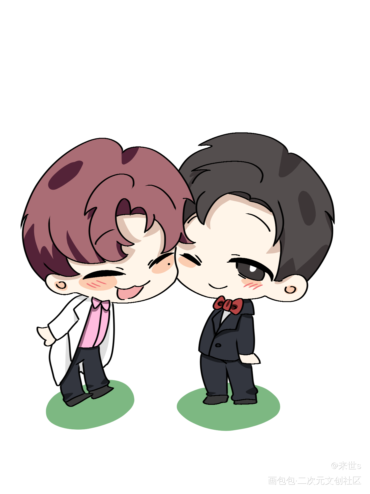 谁把谁当真188男团妹叔黎朔赵锦辛q版绘画作品