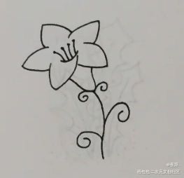 喇叭花_手绘绘画作品