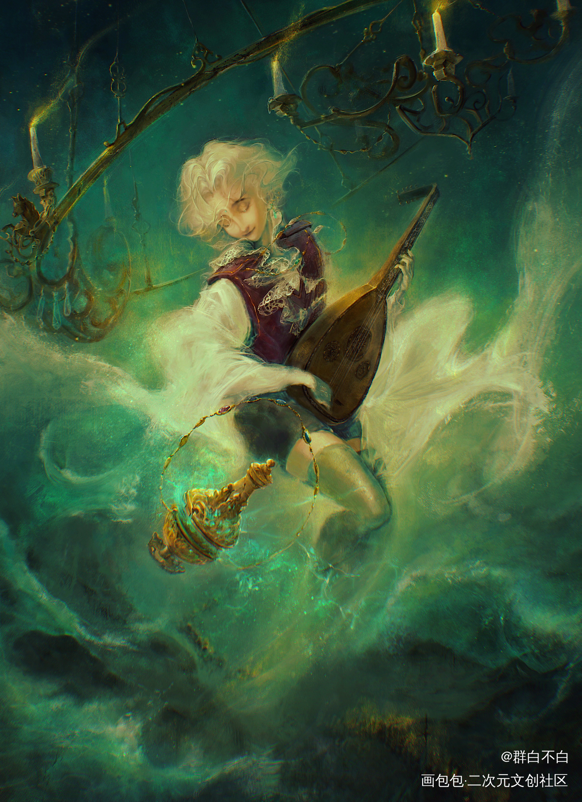 安魂曲_插画绘画原创oc绘画作品