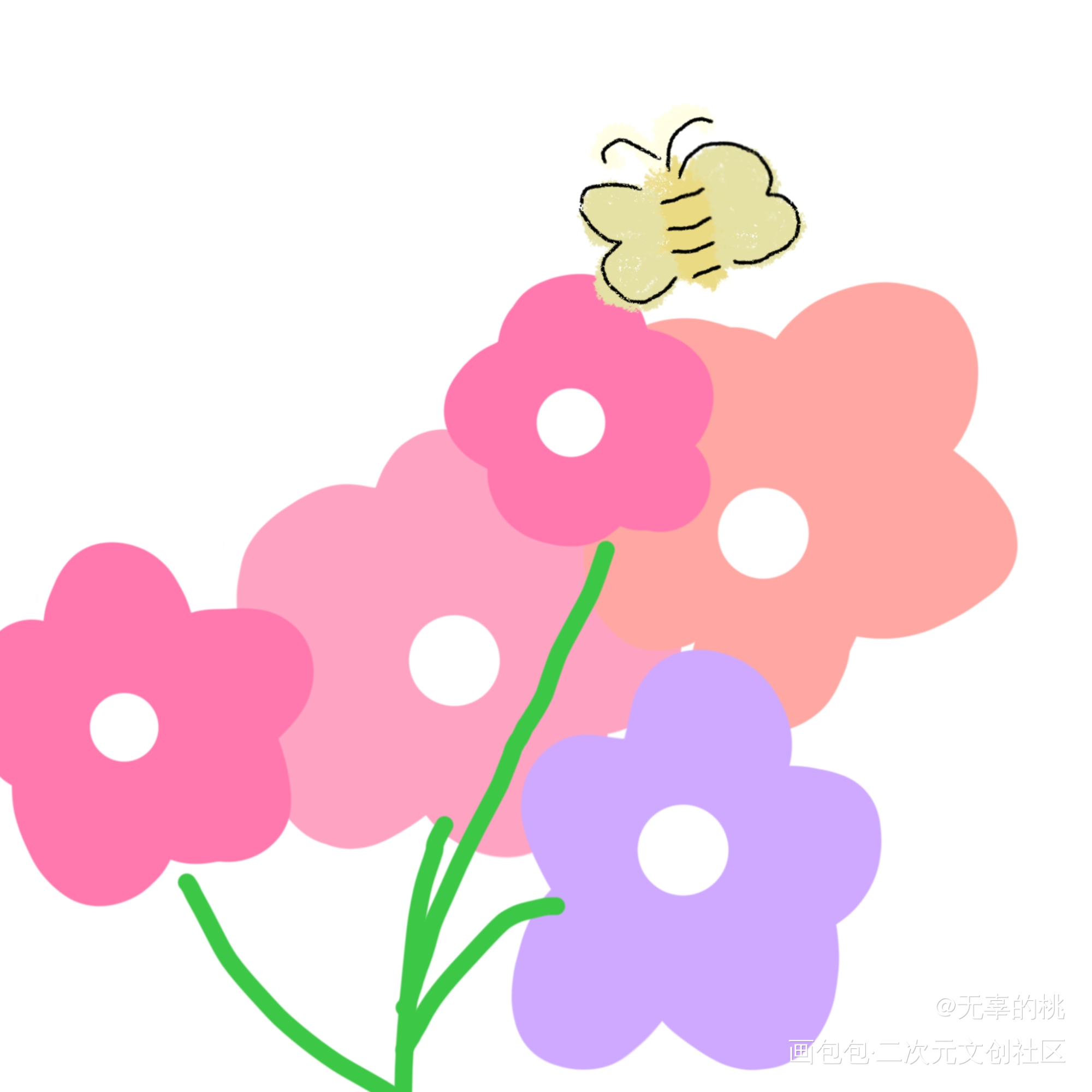 嗡嗡嗡_手绘绘画作品