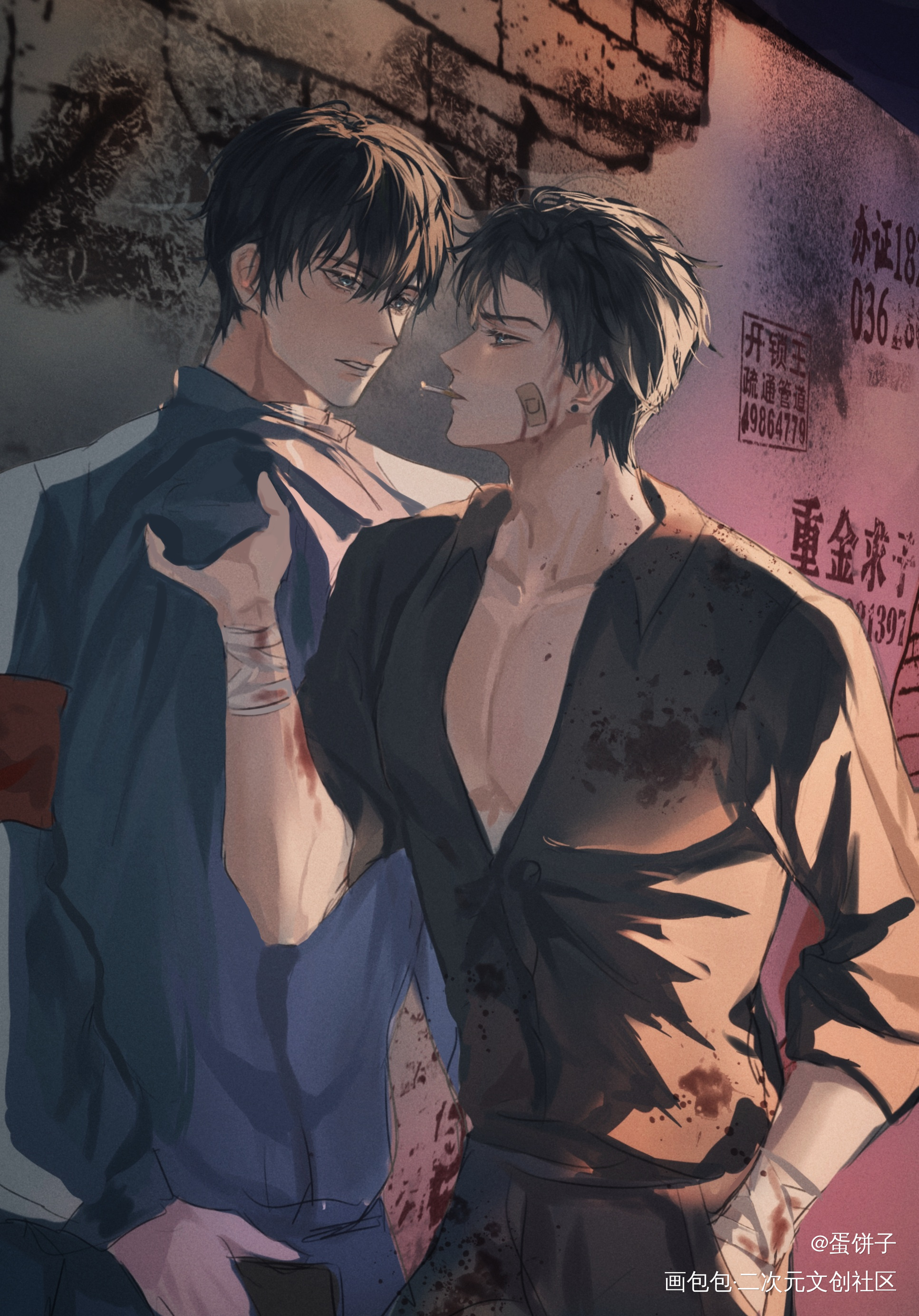好学生玉 x 不良简_你却爱着一个傻逼188男团李简李玉简隋英同人绘画作品