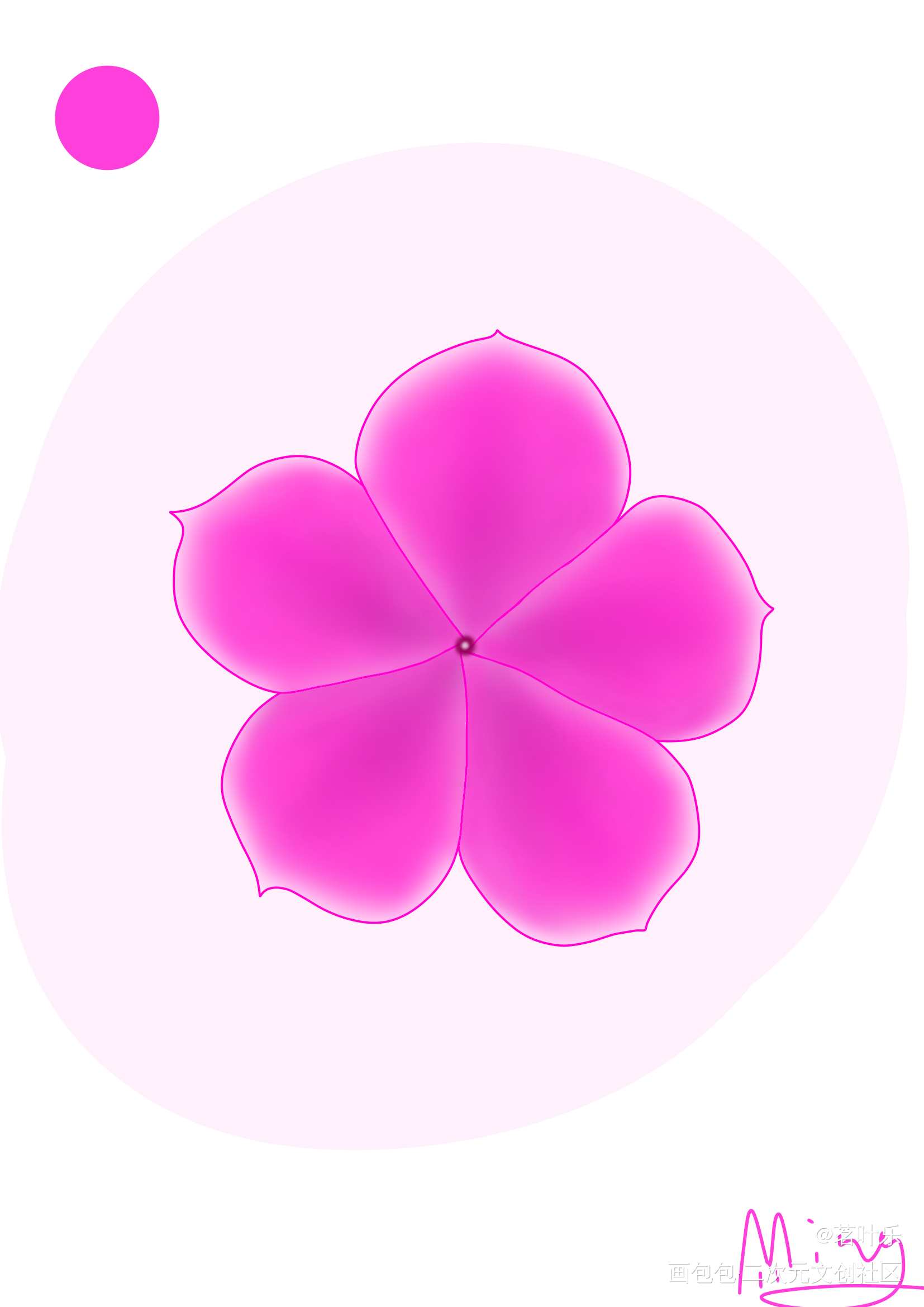 长春花_植物长春花绘画作品