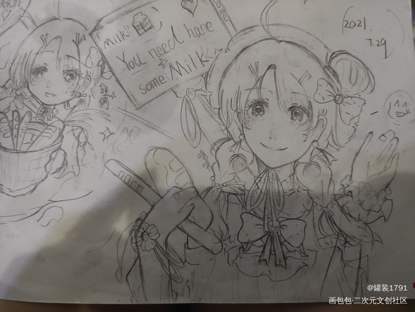 •᷄ࡇ•᷅_摸鱼页绘画作品