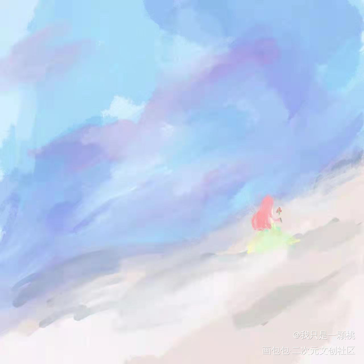 风_手绘绘画作品