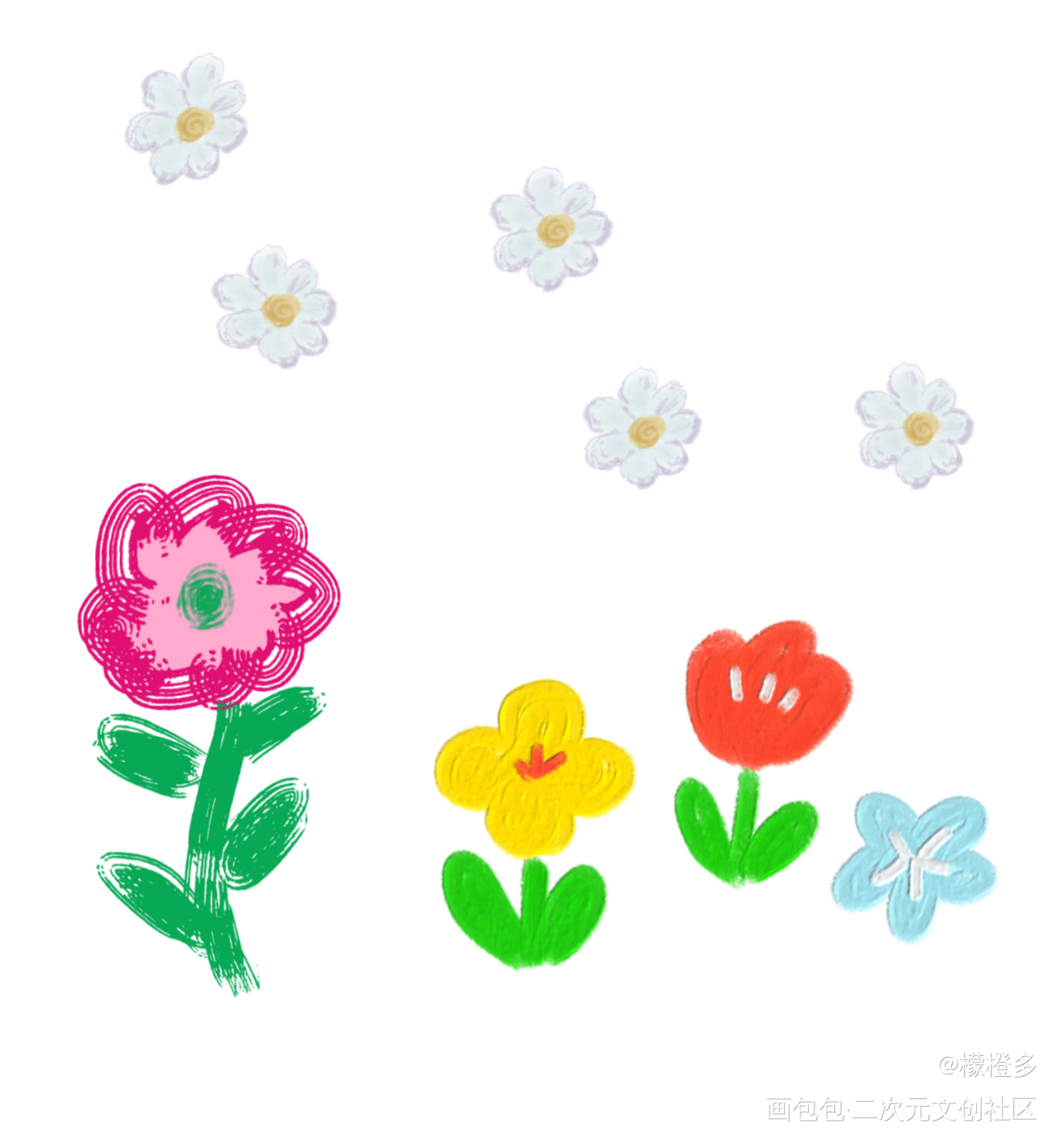 _彩色条漫板绘涂绘画作品