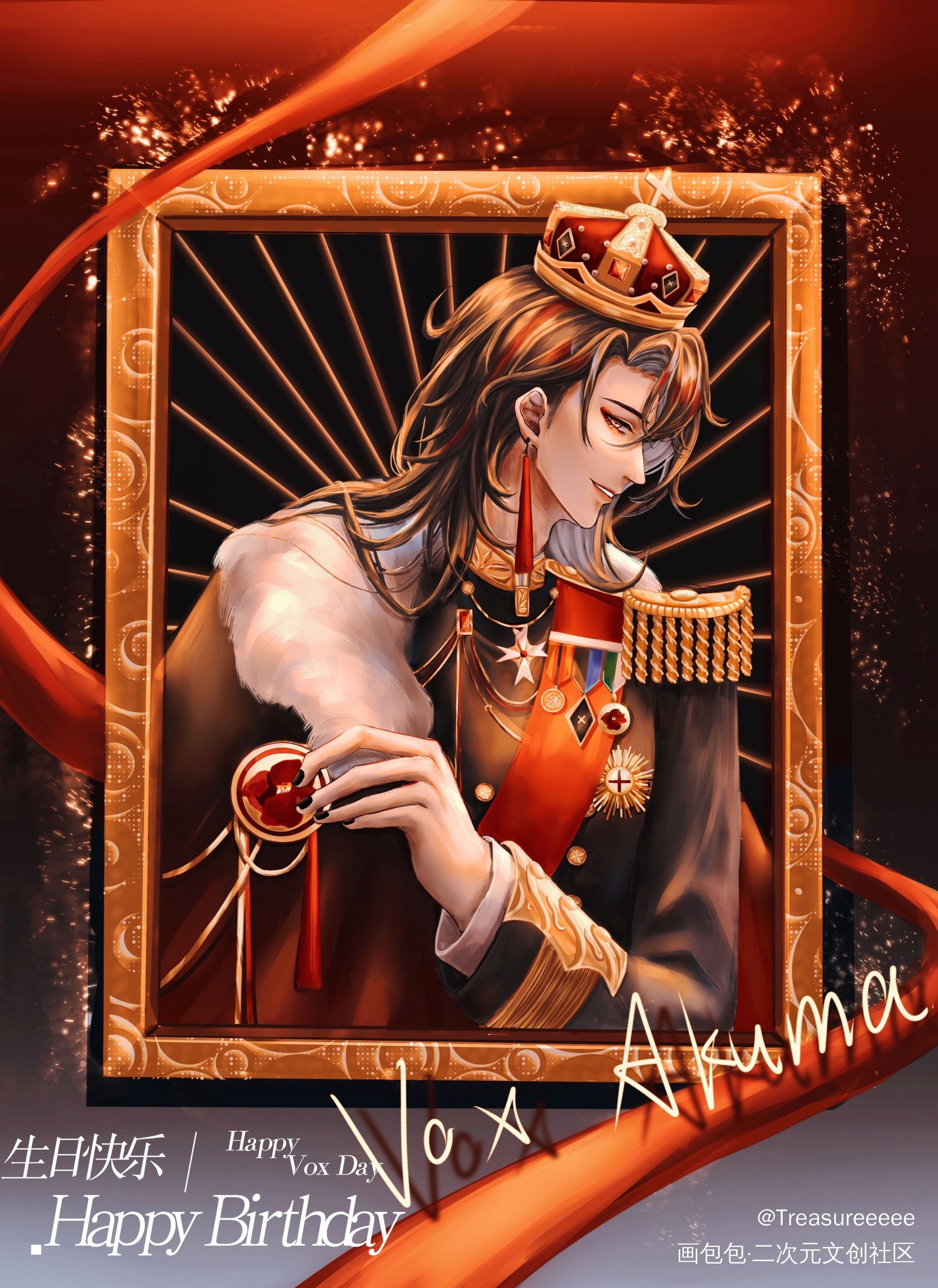 Happy Birthday_彩虹社nijisanjiluxiemvoxakuma绘画作品
