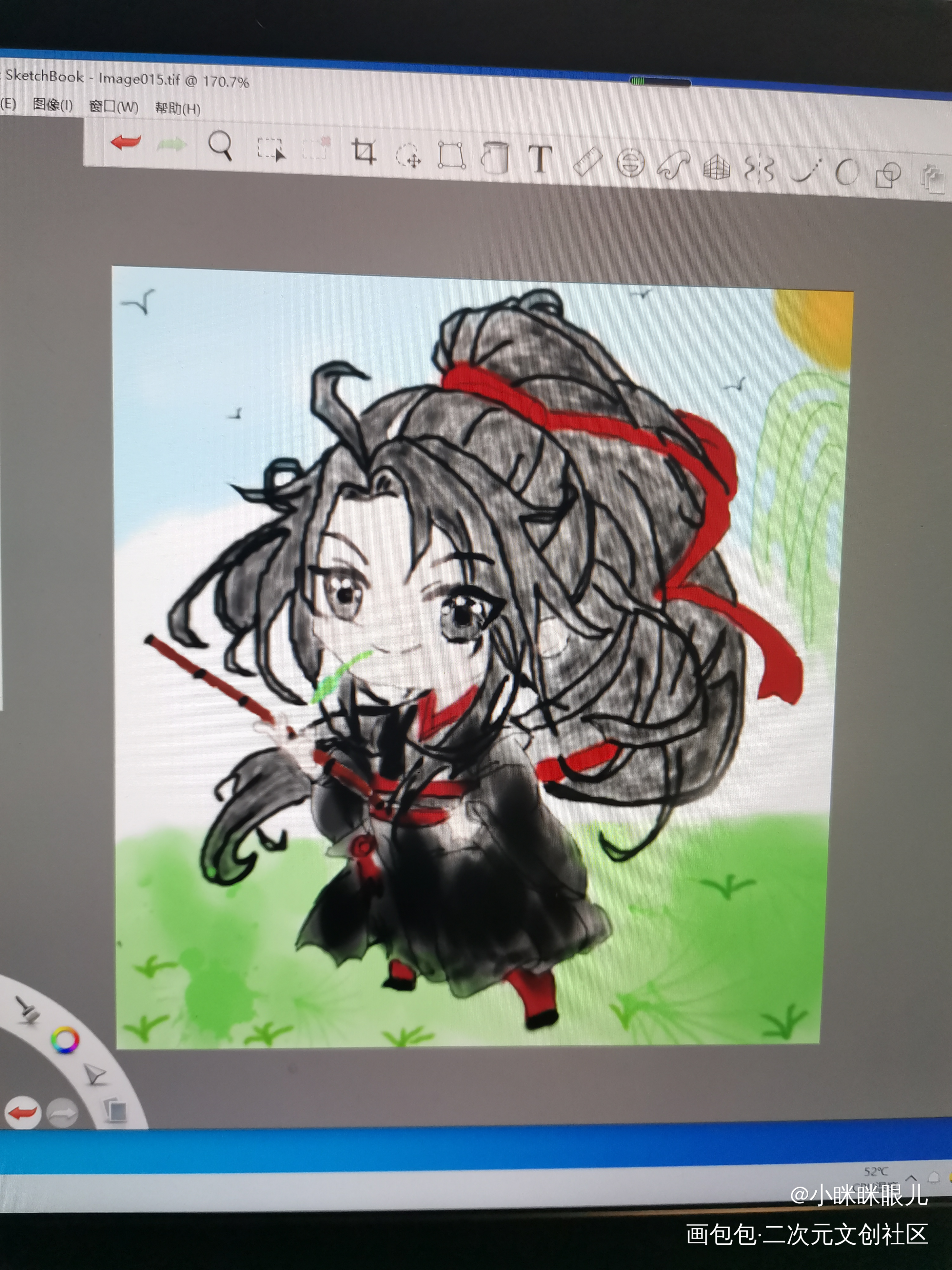 踏青_魔道祖师忘羡板绘涂绘画作品