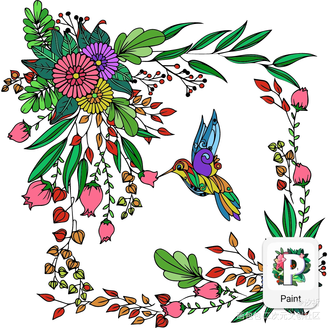 春天_花绘画作品
