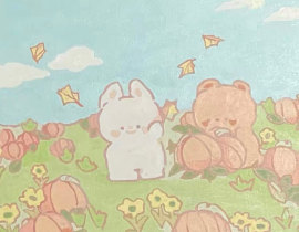 春天里的小动物_绘画作品