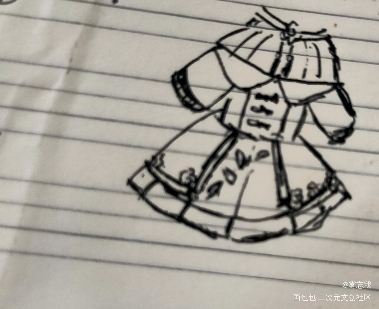 春日出游_黑白简笔绘画作品