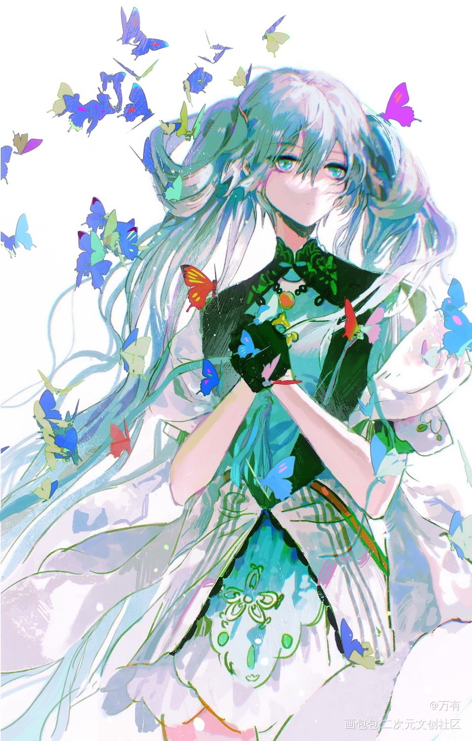 瞎涂_初音未来日系同人绘画作品