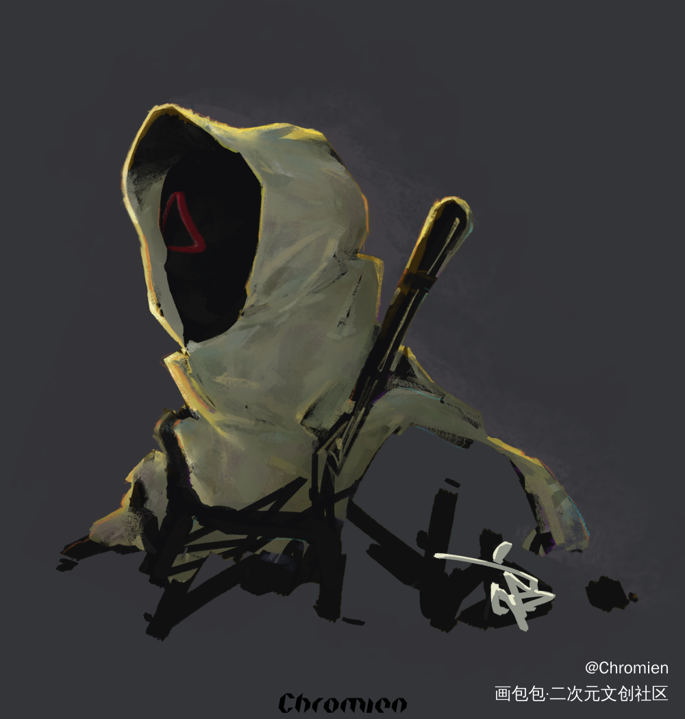 我真的好久没画了_摸鱼页厚涂插画绘画作品