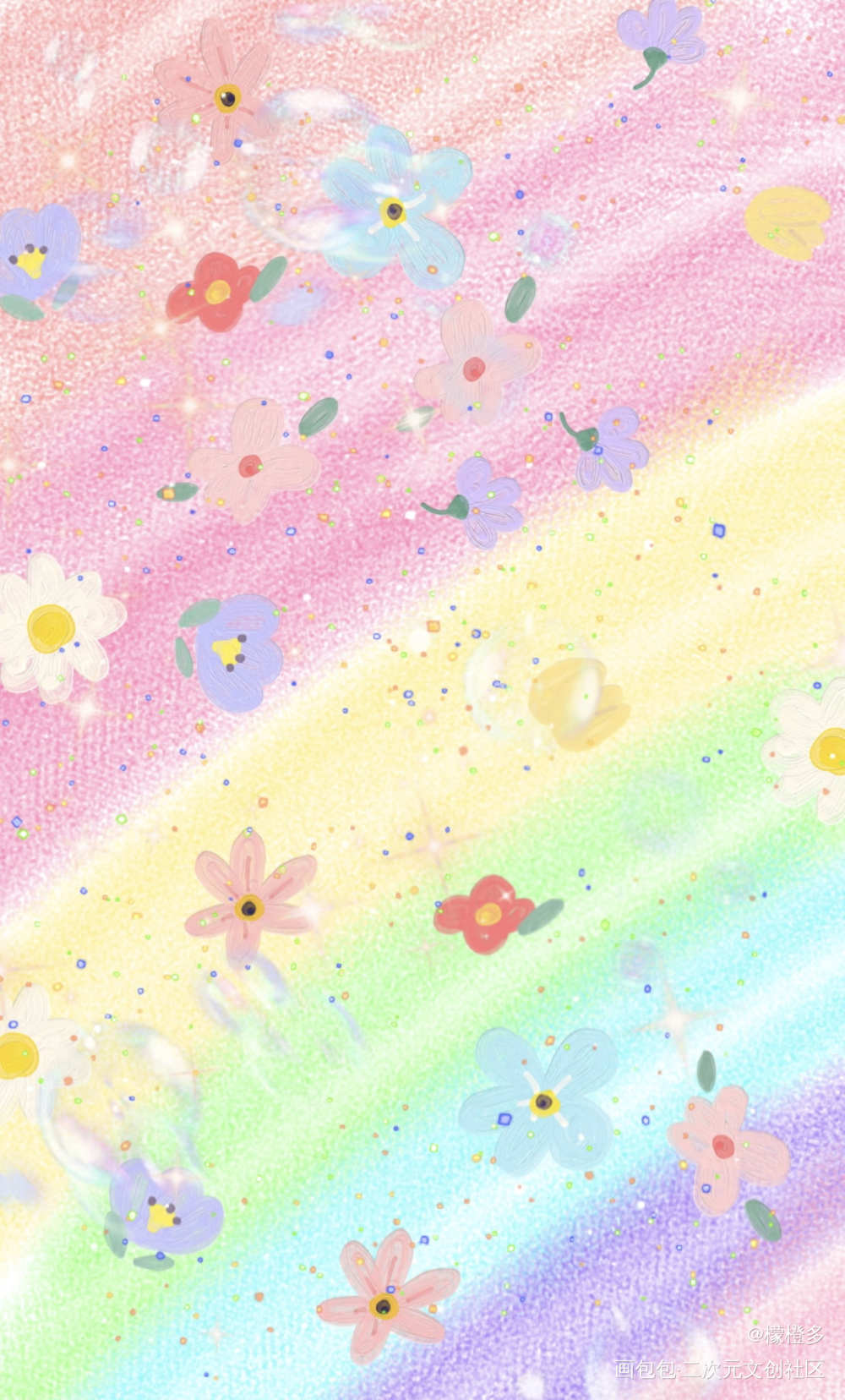 _彩色条漫板绘涂绘画作品