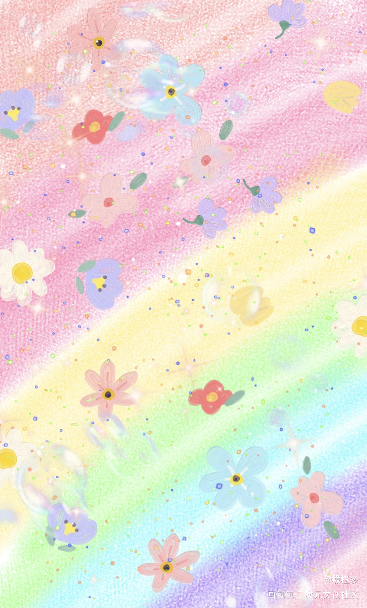 _彩色条漫板绘涂绘画作品