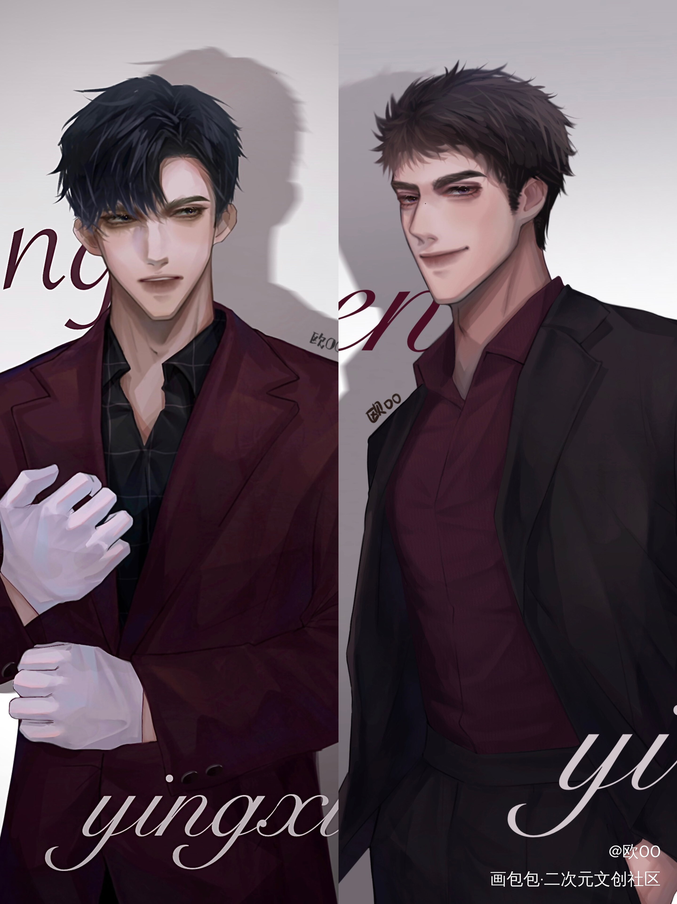 火焰戎装188男团宫任手绘绘画作品