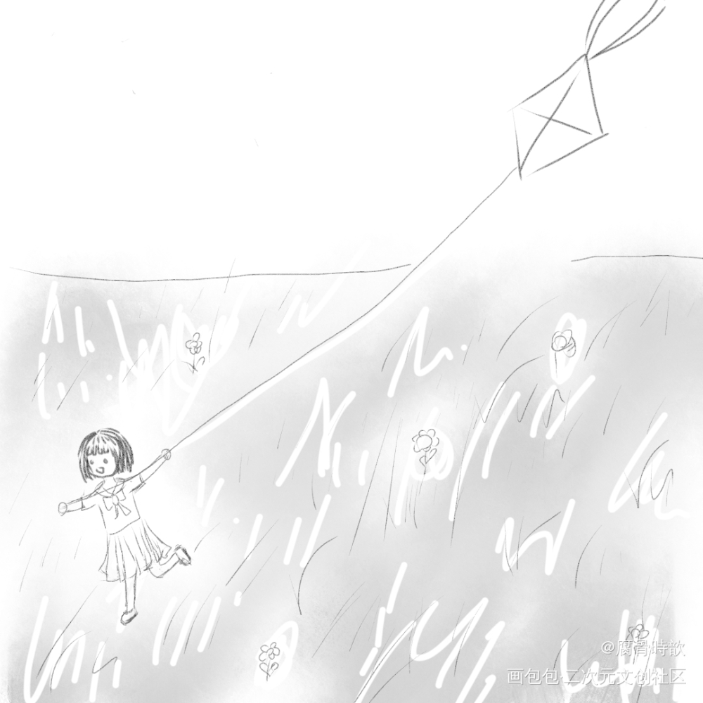 _黑白简笔绘画作品