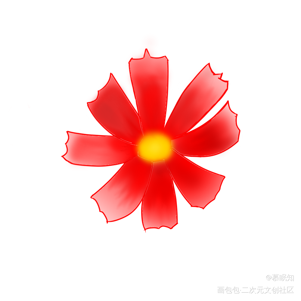 秋英花_手绘绘画作品