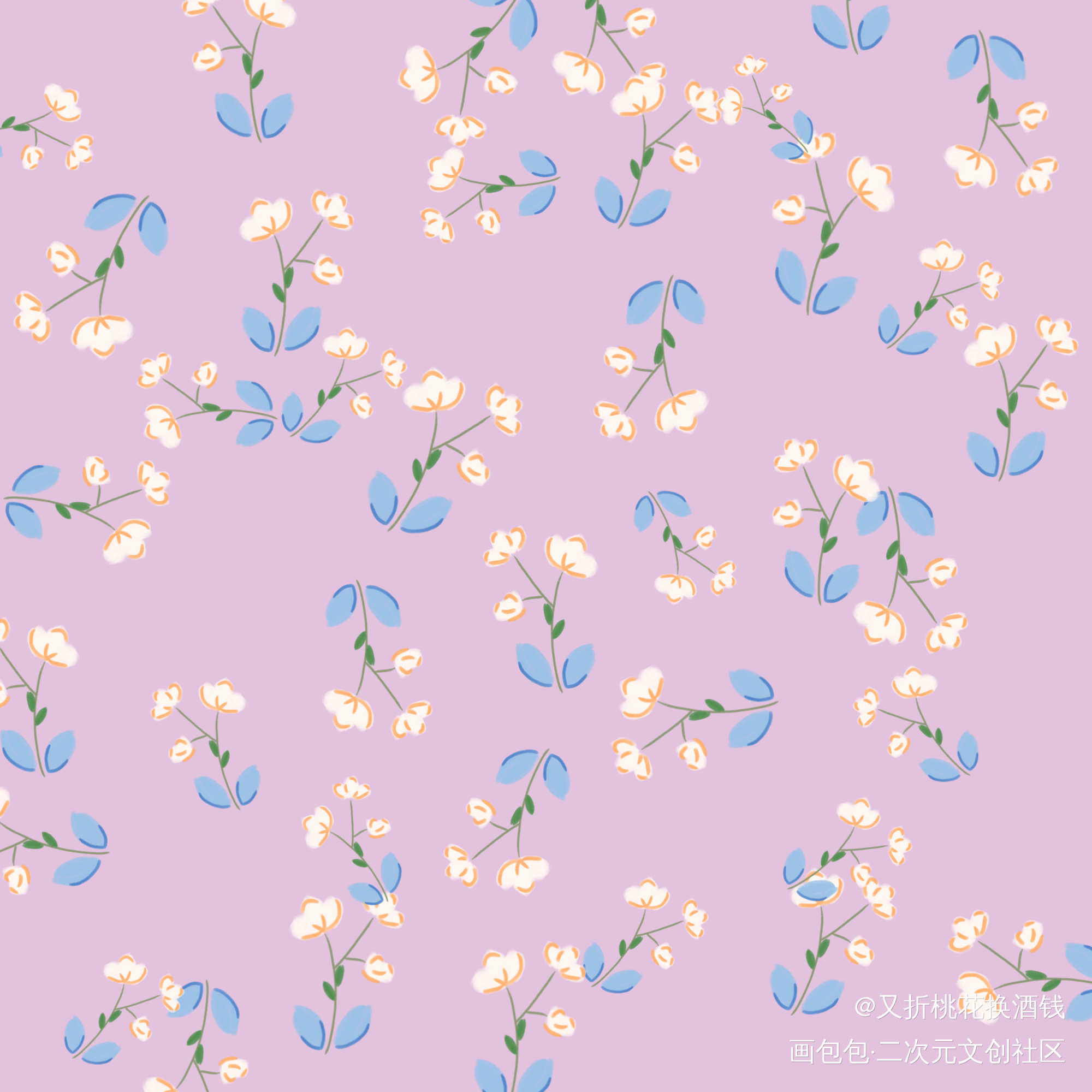 不知道啥花_摸鱼页绘画作品