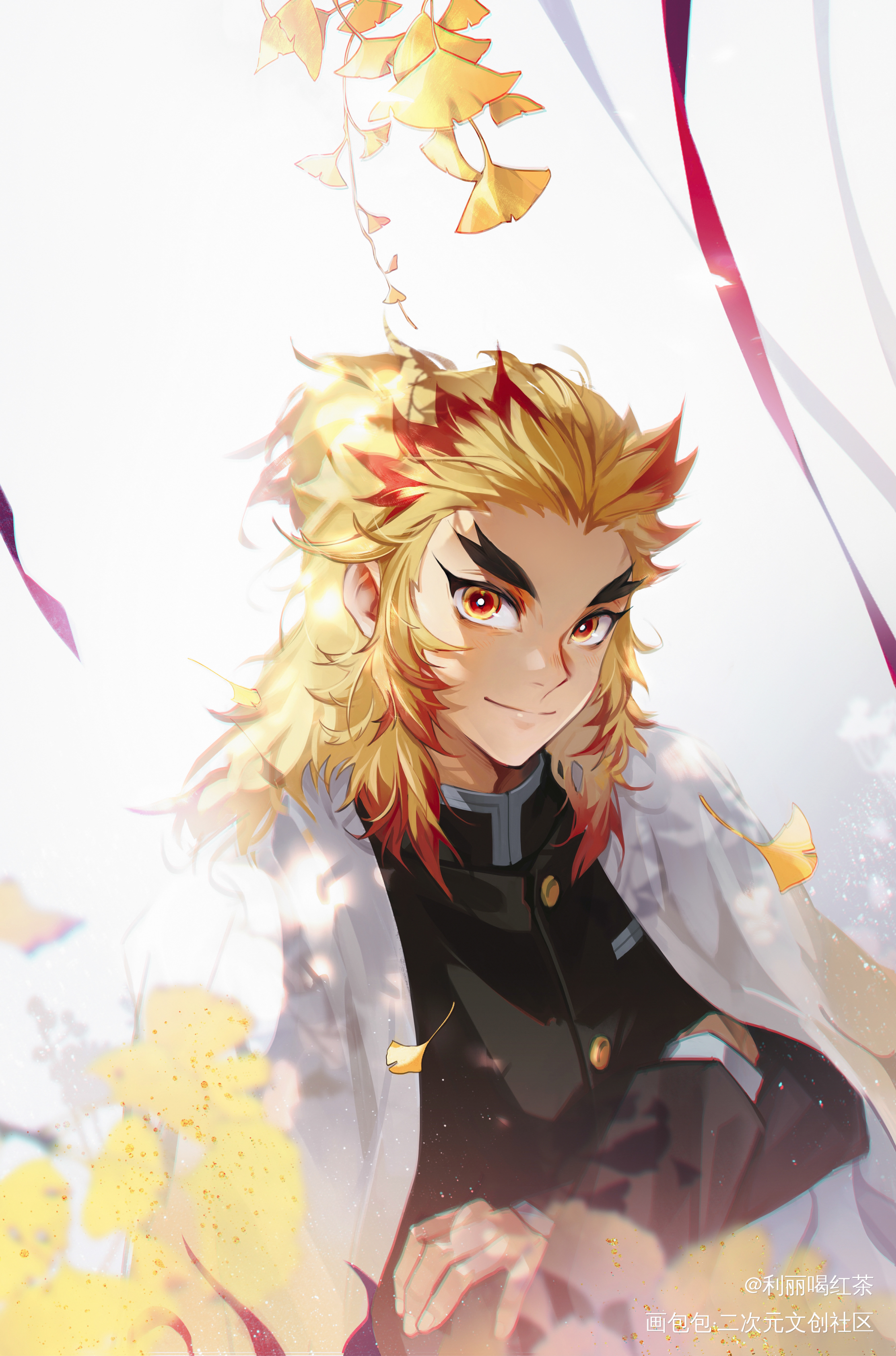 _鬼灭之刃炼狱杏寿郎绘画作品