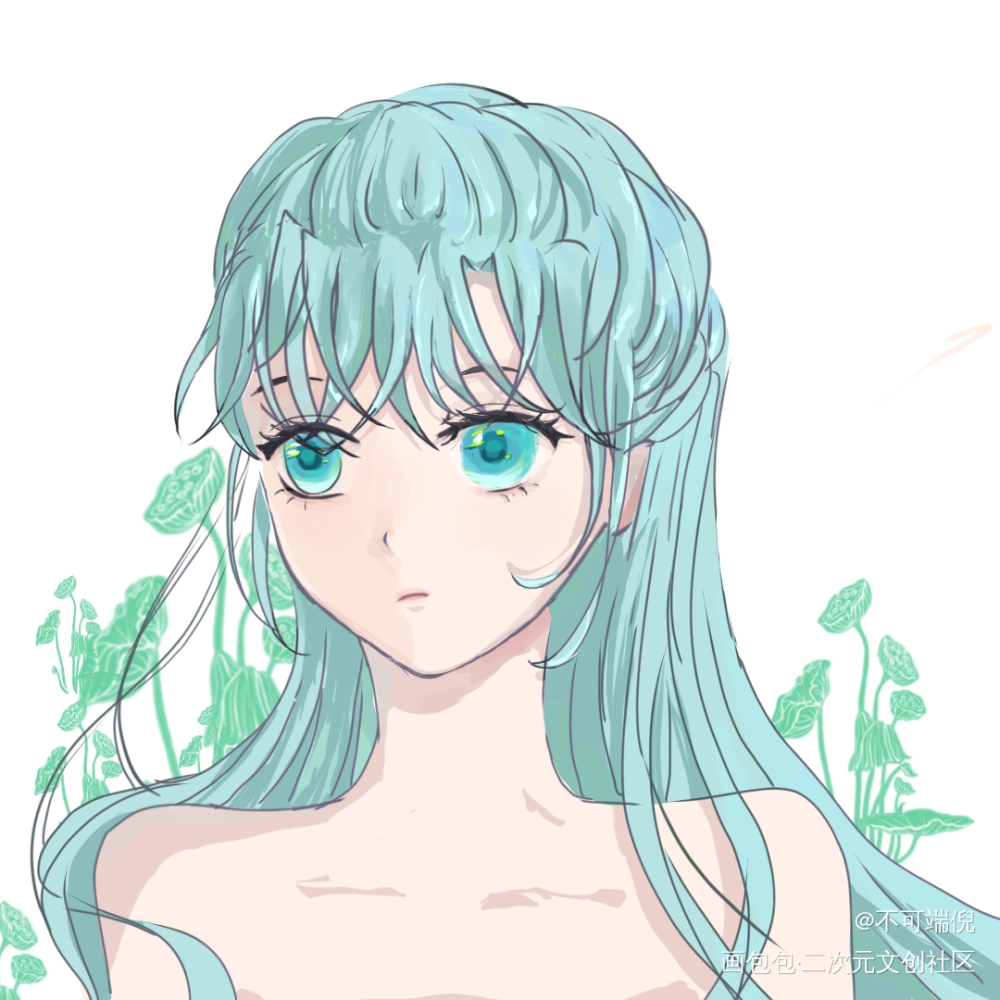 绿色够春天了吧_板绘涂绘画作品