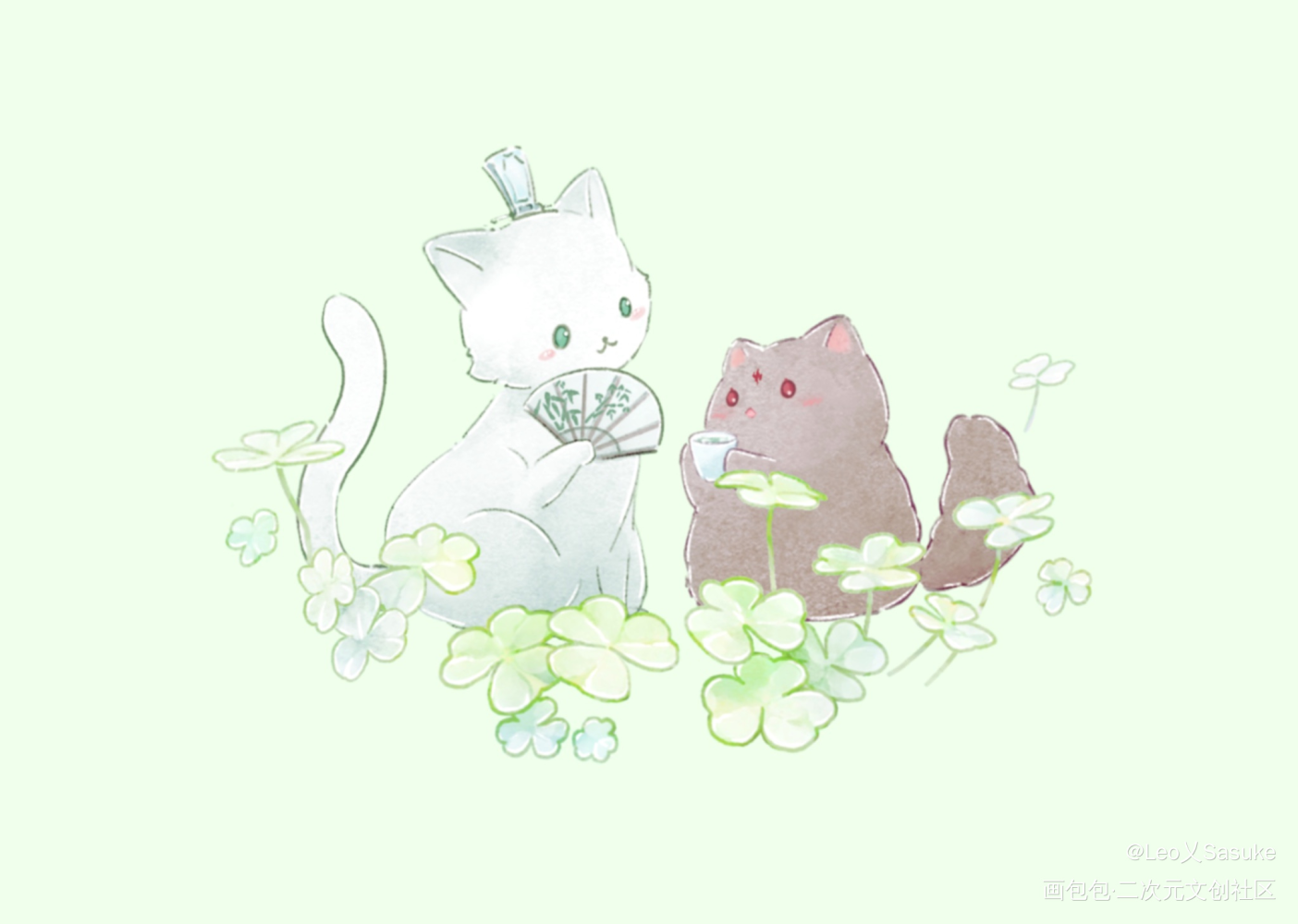 师尊喝茶～_人渣反派自救系统冰秋绘画作品