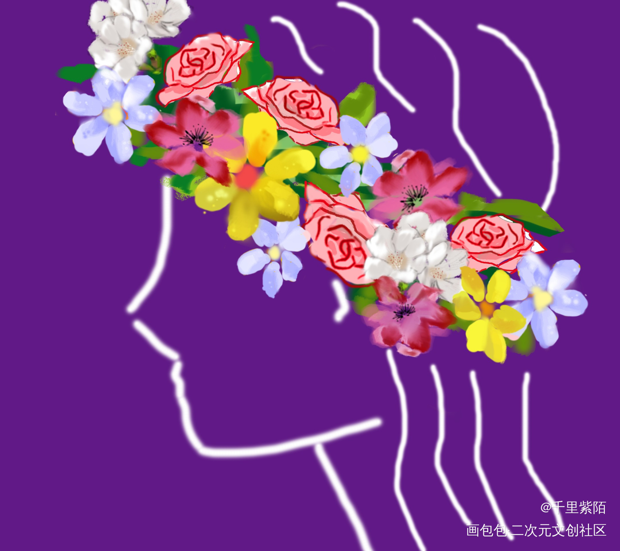花冠_平涂绘画作品
