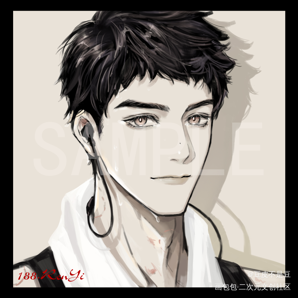 4.26任燚生日快乐～_火焰戎装188男团任燚水千丞绘画作品