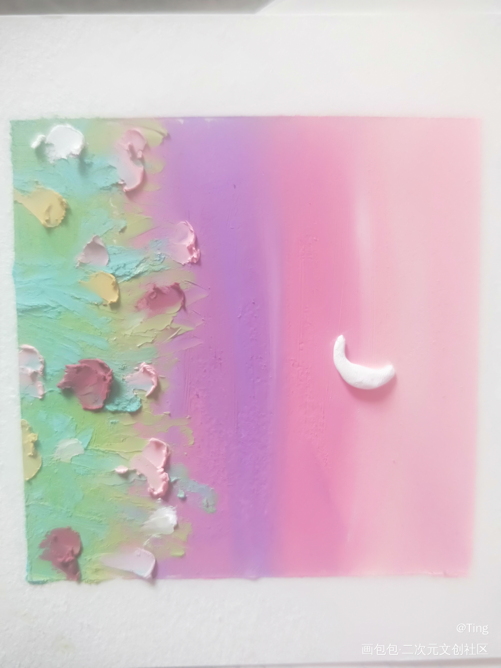 _重彩油画棒绘画作品